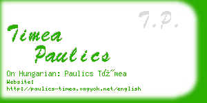 timea paulics business card